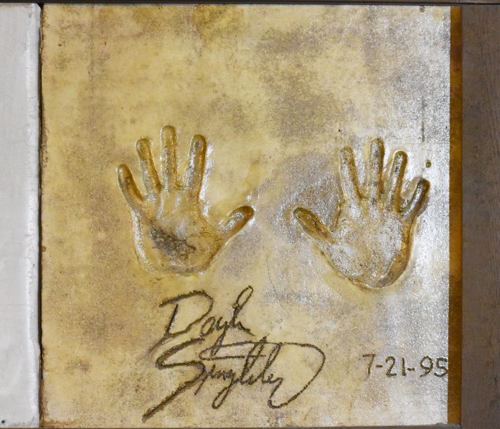 World Famous Wall of Fame Handprints at Billy Bob's Texas